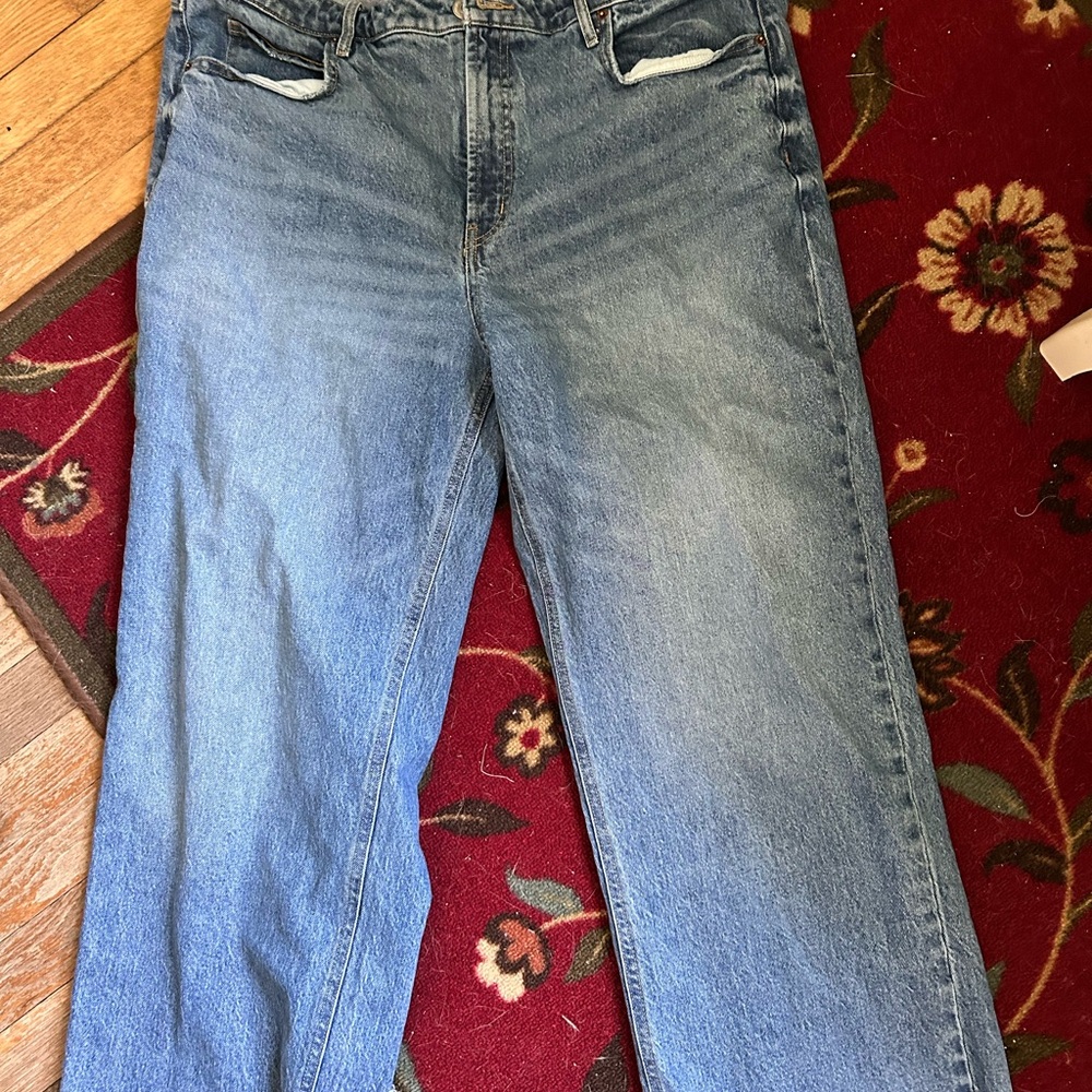 Old Navy Blue Flare Wide Leg Jeans